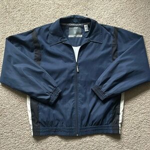 Weather Proof Performance Vintage wind breaker‎ size: M color: Blue/Black/White